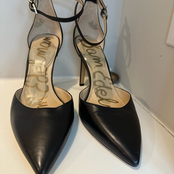 Sam Edelman Black Pointed Toe Heels - Picture 1 of 4